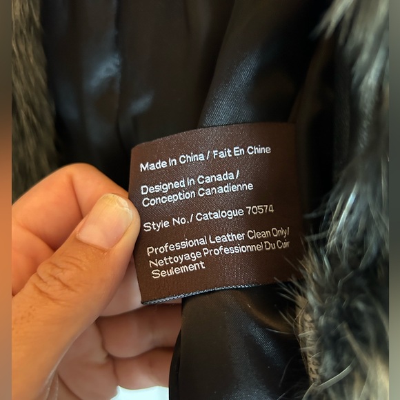 Danier real leather and real fox fur jacket 2xs thinsulate - Picture 5 of 8